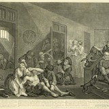 Hogarth, The Madhouse Scene from A Rake's Progress, c1735